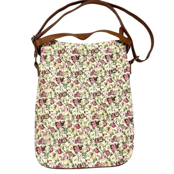 NEW American Eagle Floral Cottage Core Crochet Leather Shoulder Bag - Picture 4 of 4